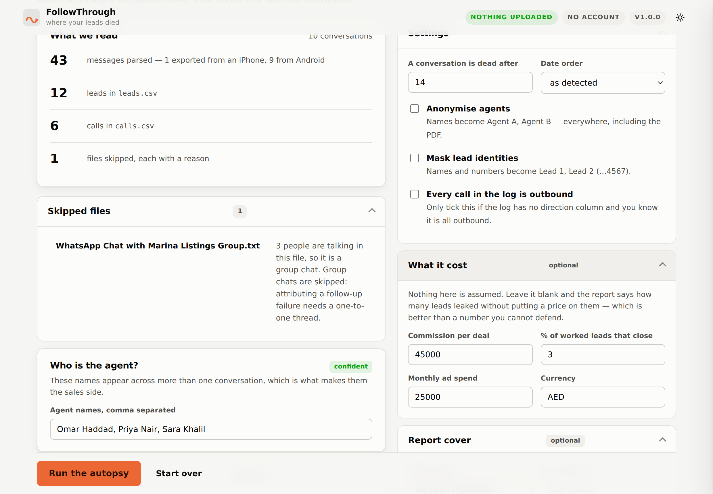 Detection and column mapping